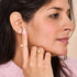 Pêche | Argent sterling .925 | Mini Boucles D'Oreilles Sirène En Verre